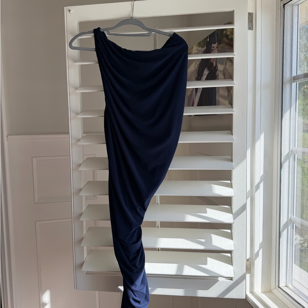 Norma Kamali Deep Blue Dress